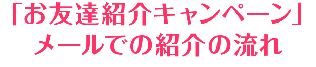 「お友達紹介キャンペーン」メールでの紹介の流れ