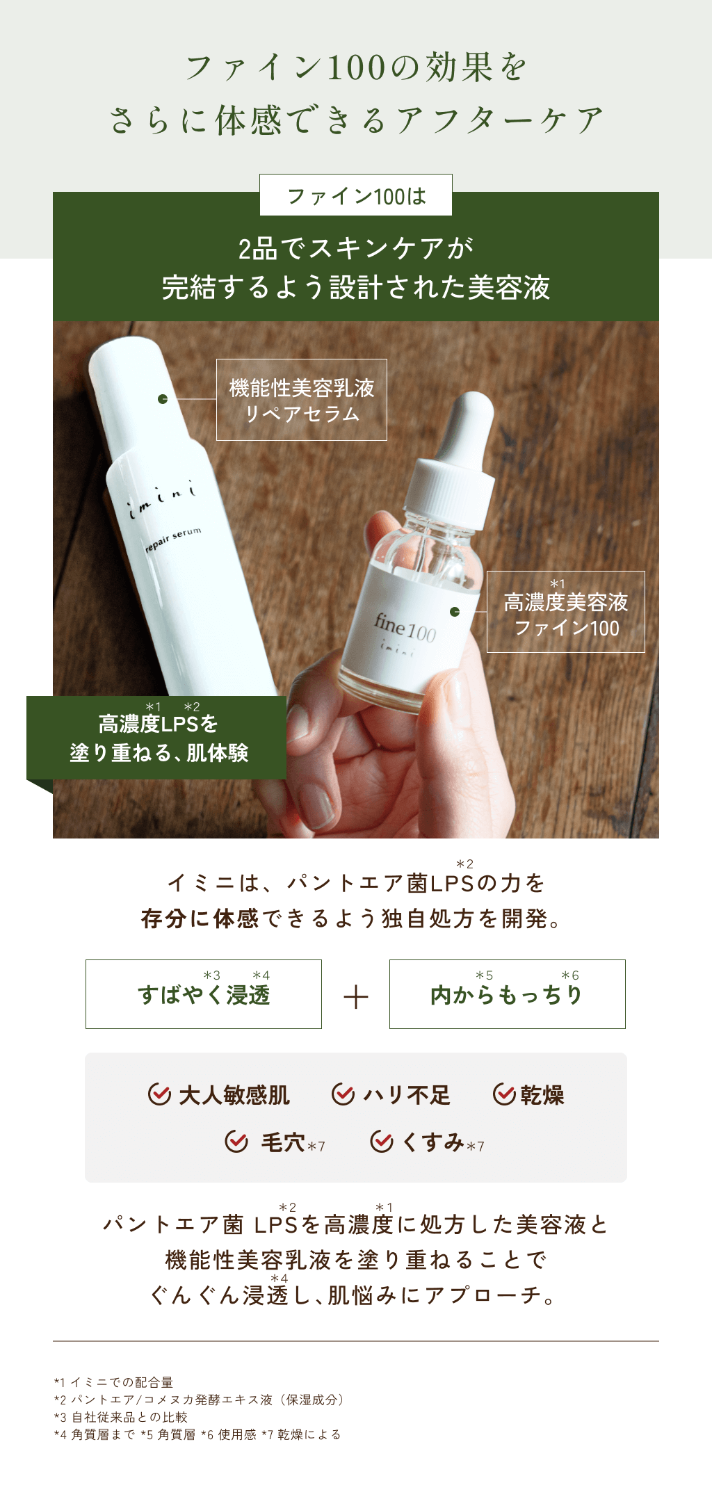 ファイン100の効果をさらに体感できるアフターケア